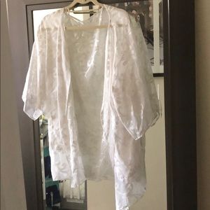 Sheer White Detailed Coverup